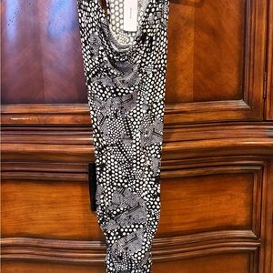 NEW! bebe Black & White Polka Dot Cowl Neck Top size XS